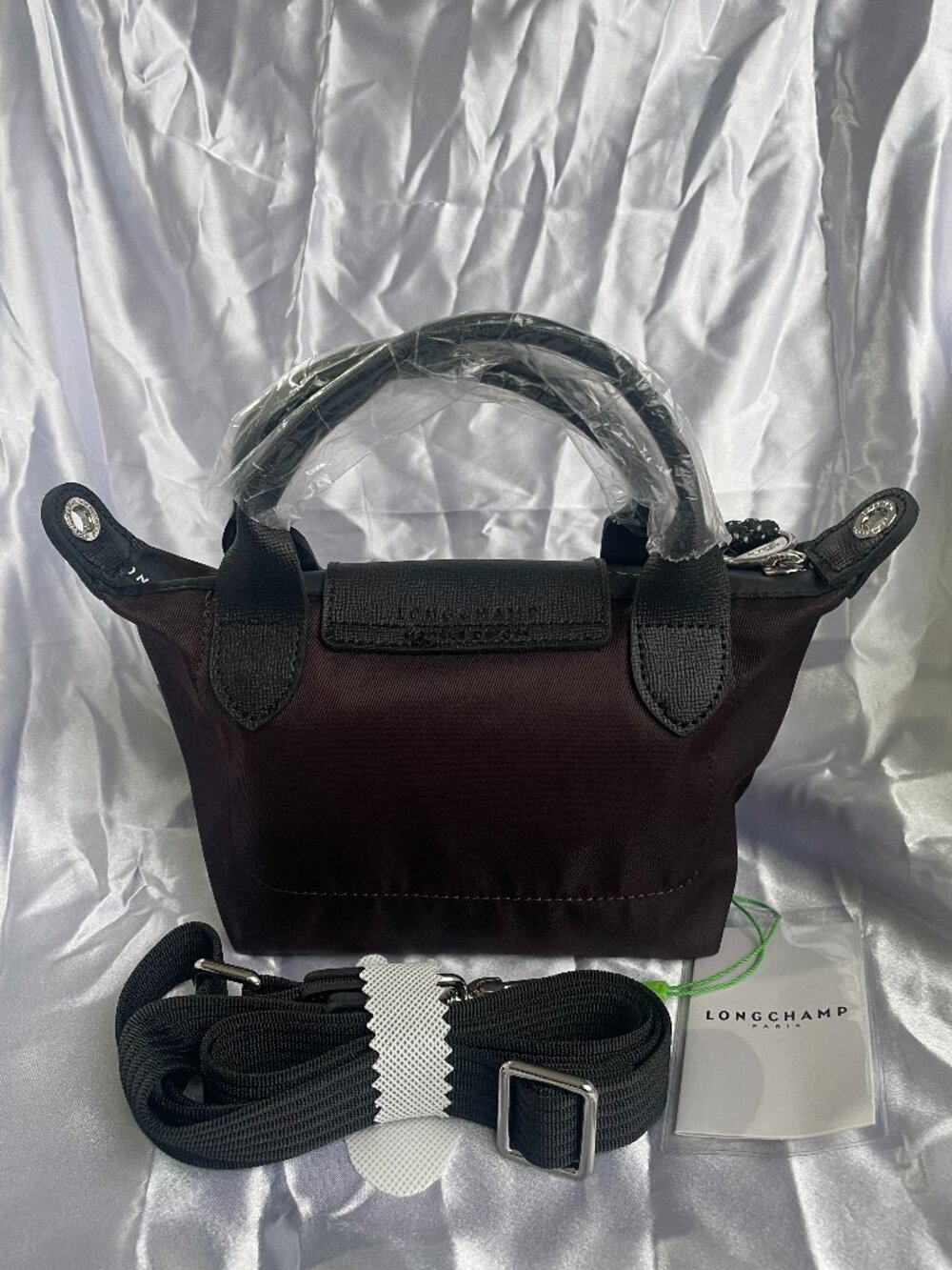 NWT Longchamp Energy Burgundy Handbag Pouch XS 2Way Crossbody Mini Makeup Tote - Picture 2 of 8
